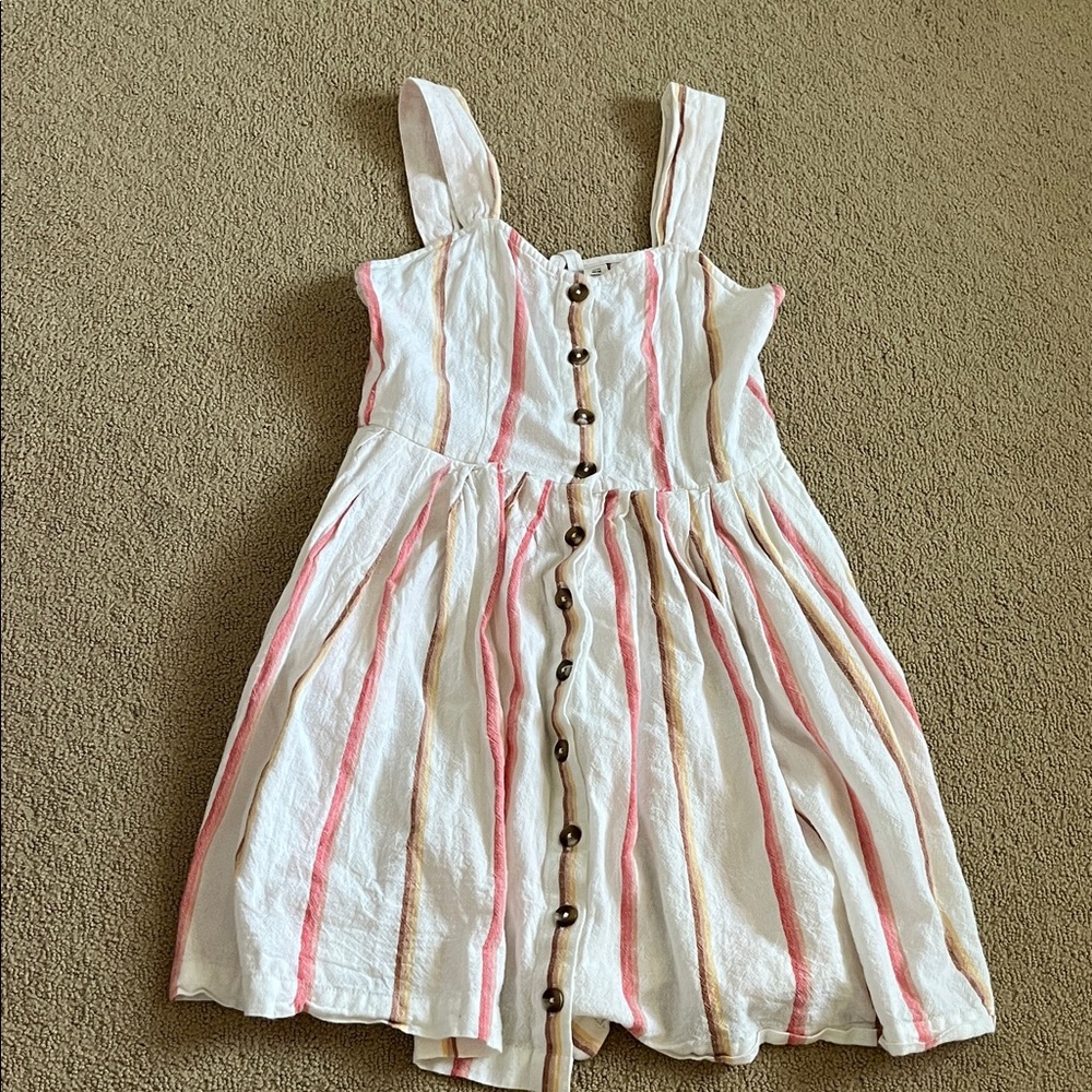 Roxy Women’s Dress with Pink and Tan Stripes